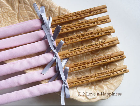 Weddig Favors Engraved Chopsticks